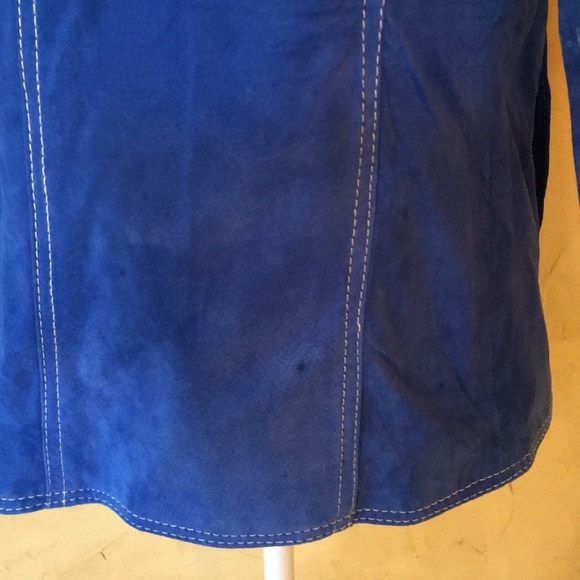 Blue suede jacket by Louis dell’olio. - Picture 2 of 7